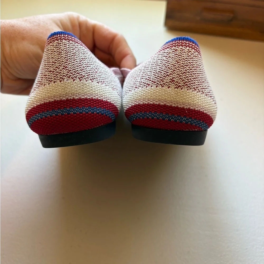 Rothy's Varsity Stripe Red Points size 8.5 - Picture 3 of 8